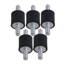5pcs M5 Rubber Double Ends Screw Anti-vibration Mount Silentblock For Pump