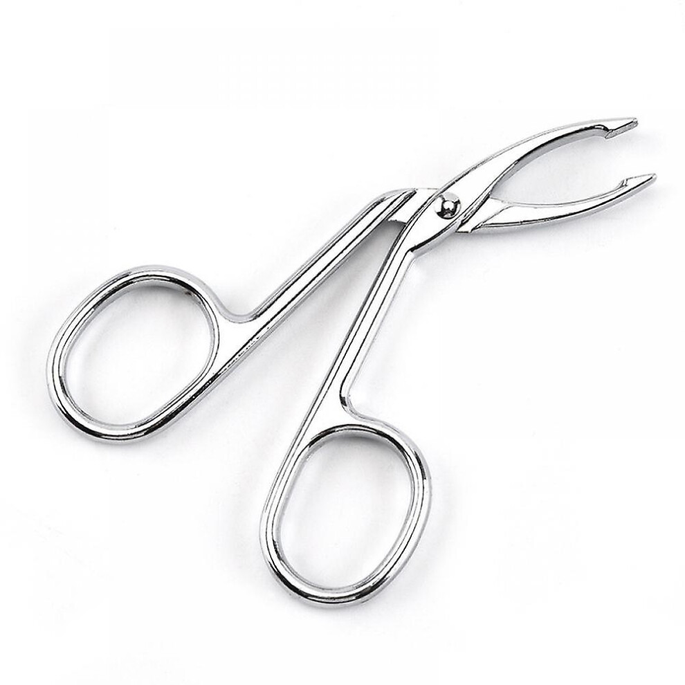 Tweezers Scissor Handle Straight Tip Scissor Shaped Eyebrows Tweezers For Hair Plucker Remover Facial Hair Eyebrows Care