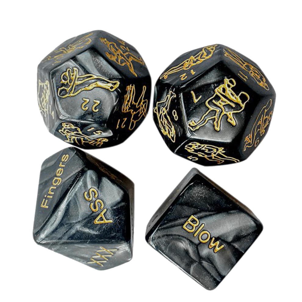 4pcs Sex Game Dice Party Sexual Pose Lovers Couples Body Part Portable