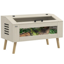 PawHut Reptile Terrarium, 140L Snake Vivarium with Tempered Glass Windows