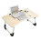 (White Maple) Folding Laptop Table Stand Bed Computer Desk Bed 5