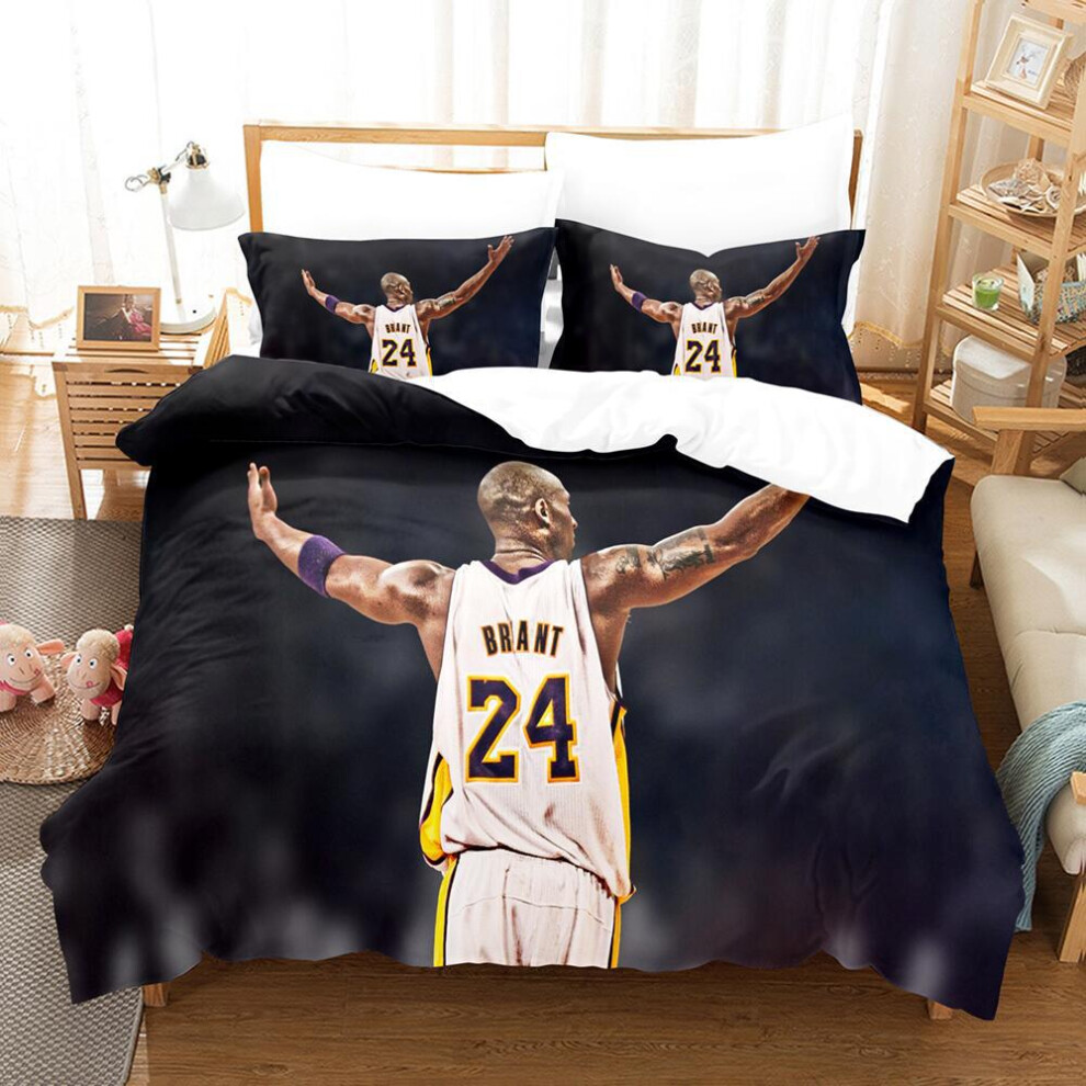 (Style 19, Single(135X200CM/2PCS)) Basketball star Bedding Single Double Duvet Cover