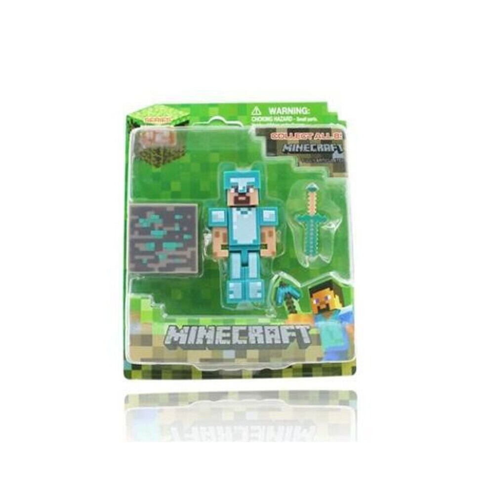 (Diamond Steve) Minecraft Assembly Action Figures Home Decor Kids Gift