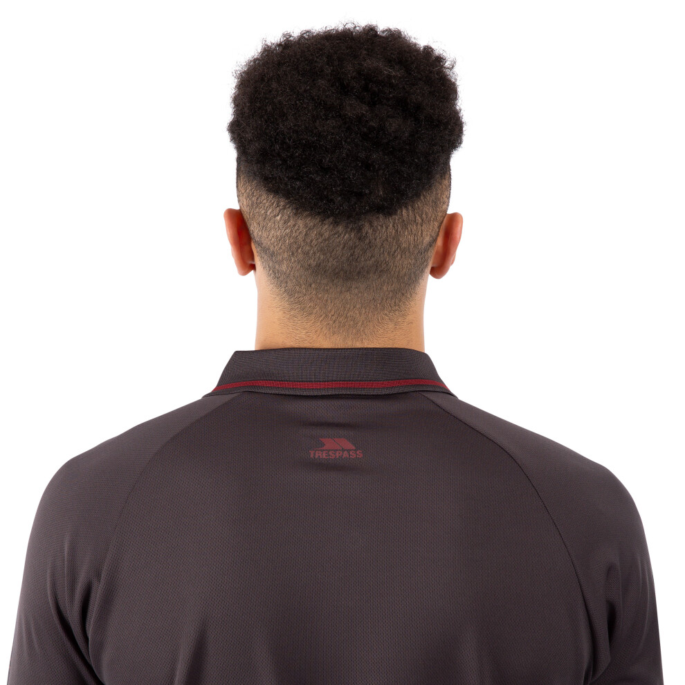 Trespass (Xs, Dark Grey) Bonington Mens Polo Shirt Plain T
