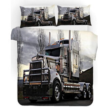 (Style 03, Single(135X200CM/2PCS)) Truck series Bedding Single Double Duvet Cover UK