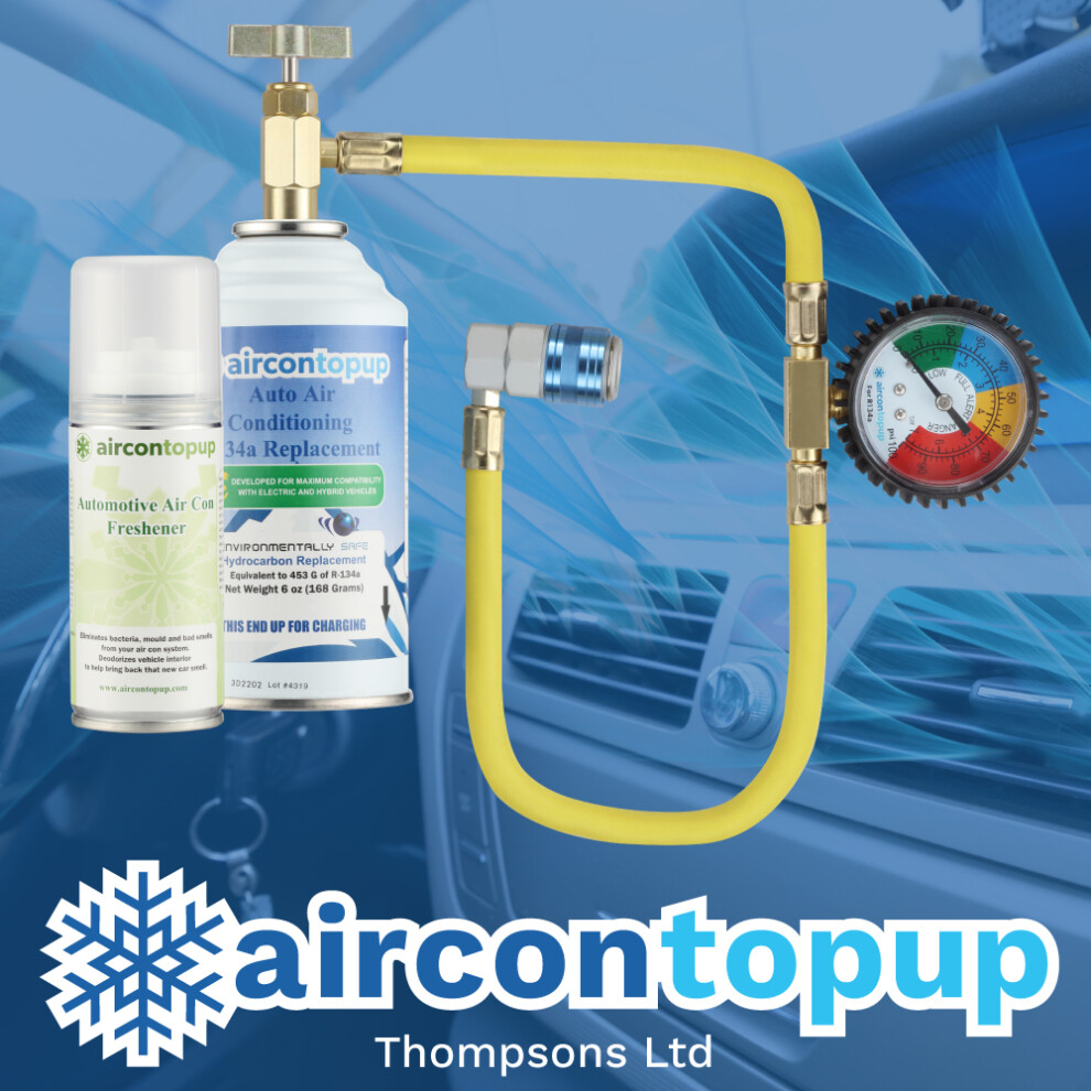 Car Aircon R134a Compatible Refrigerant X1 For Hybrid/Electric Vehicles + Sanitiser X1 Kit 5065004380218