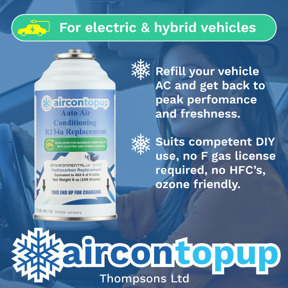 Car Aircon R134a Compatible Refrigerant x1 Leak Sealer x1 For Hybrid