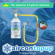 Car Aircon R134a Compatible Refrigerant x1 For Hybrid/Electric Vehicles +Hose Kit