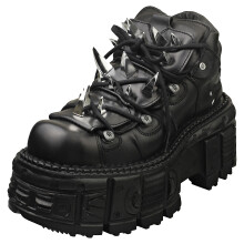 (6) New Rock M-106g-c1 Unisex Fashion Boots in Black