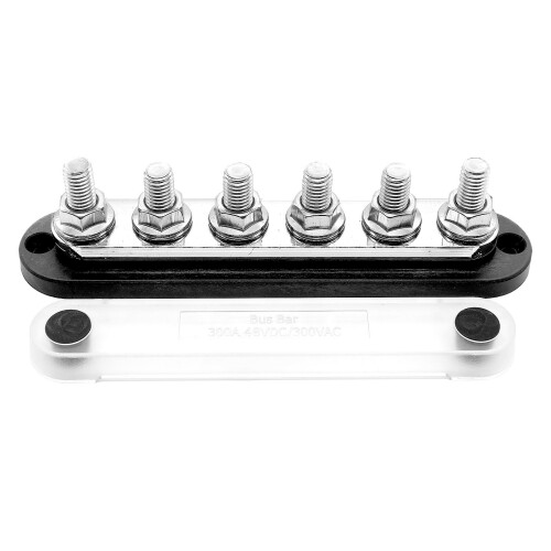 WINCHMAX WINCHMAX Bus Bar 300a 6 x M10 terminal. Black.