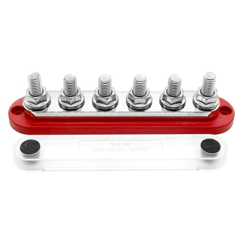 WINCHMAX WINCHMAX Bus Bar 300a 6 x M10 terminal. Red.