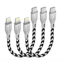 USB C to Lightning Cable Short, 3Pack 15cm iPhone Charger Cable [Apple Approved Fast USB C Charging]