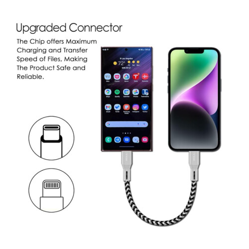 USB C to Lightning Cable Short, 3Pack 15cm iPhone Charger Cable [Apple Approved Fast USB C Charging] 2