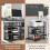 Homcom HOMCOM Mobile Printer Stand with Storage Printer Table for Home Office Black 4