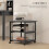Homcom HOMCOM Mobile Printer Stand with Storage Printer Table for Home Office Black 2