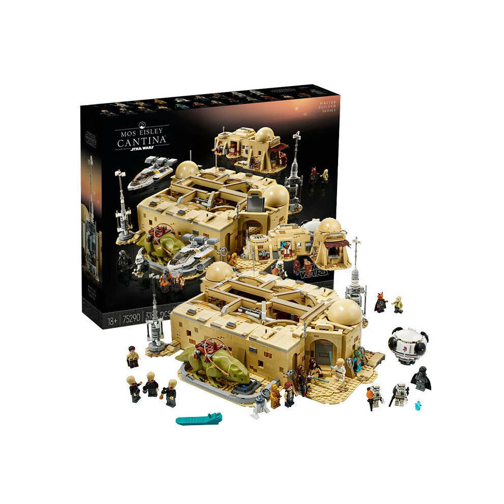 2021 New Arrivals Blocks Toys Kids Plastic 3187 Pieces Mos Eisley Tavern Toy Building Block Toy For Children