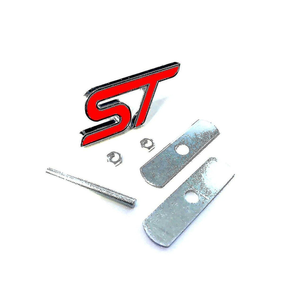Chrome Ford Metal St Front Grill Bonnet Badge Emblem Grill Badge Emblem For Focus St Fiesta St Red 7669442710576