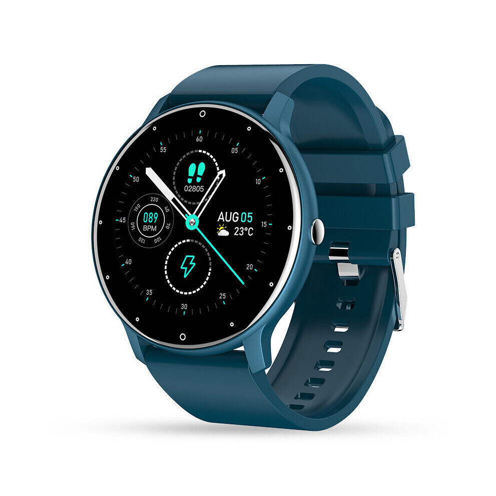 (Blue) Smart Watch Fitness Tracker Blood Pressure Heart Rate Sport Watch Tooth Call Blue 4069938038673