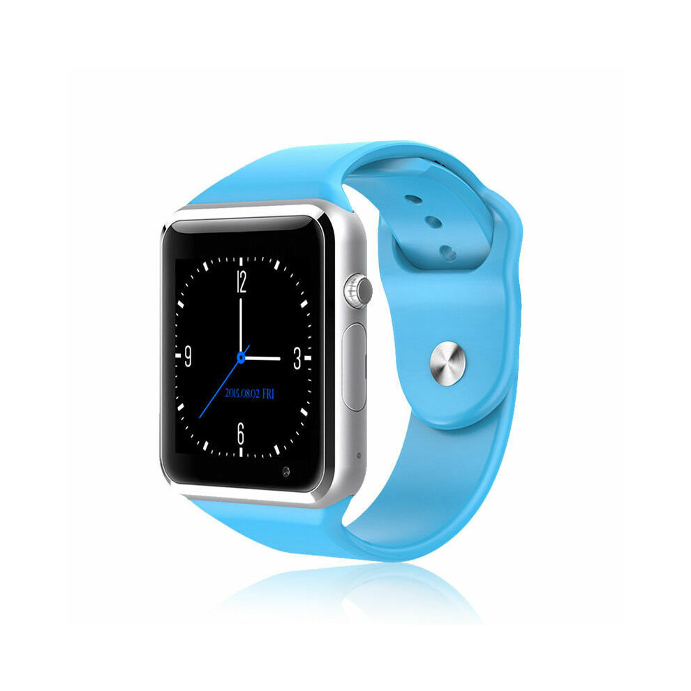 (A1 ) Waterproof Smart Watch Tooth Gsm Sim Phone Camera Pedometer For Android Ios Blue 4069938038864