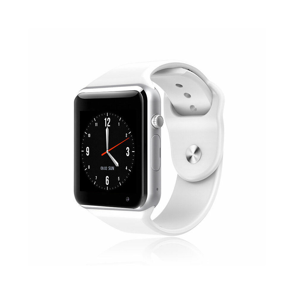 (A1 ) Waterproof Smart Watch Bluetooth Gsm Sim Phone Camera Pedometer For Android Ios White 4069938038901