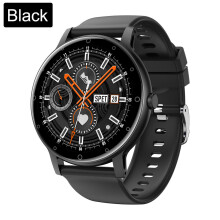 (Black) Smart Watch Men Women Fitness Tracker Blood Pressure Heart Rate Sport Watches BT
