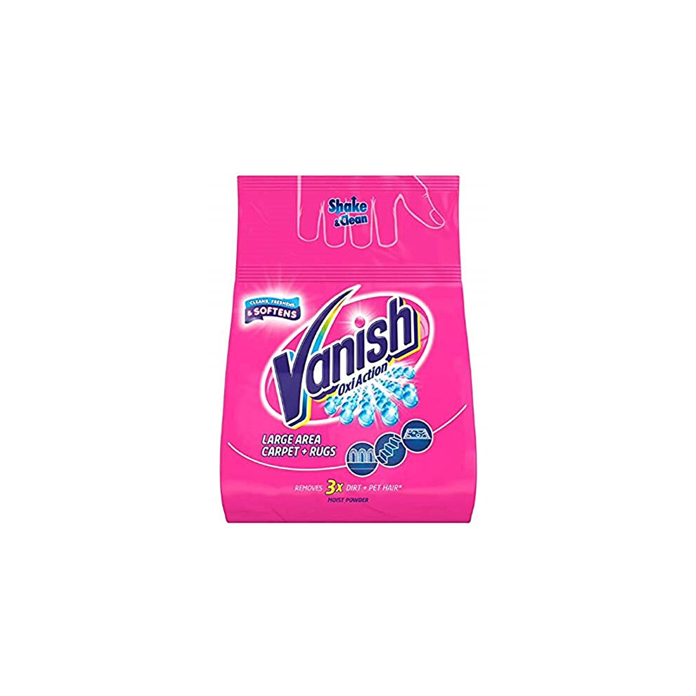 Vanish Carpet Cleaner + Upholstery, Power Powder, Large Area Cleaning, 650 g