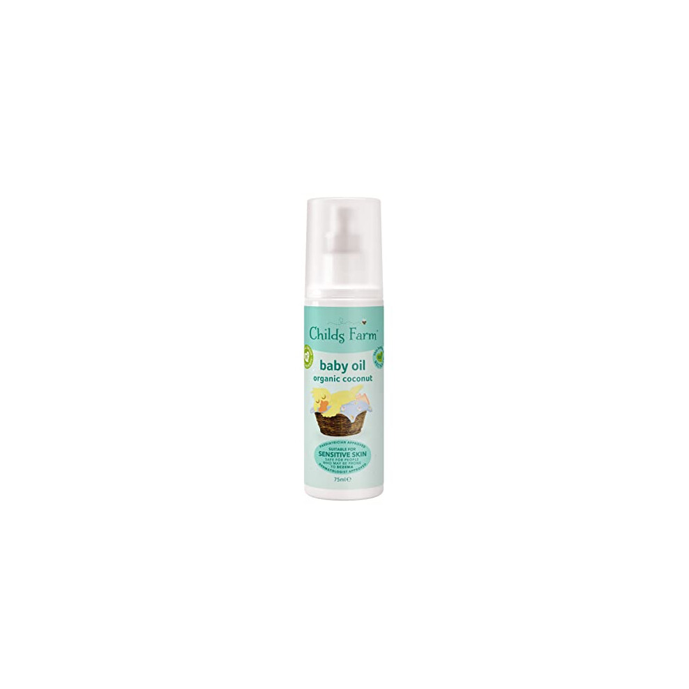 Childs Farm | Baby Oil 75ml | Organic Coconut Oil | Suitable for Dry, Sensitive & Eczema-prone Skin