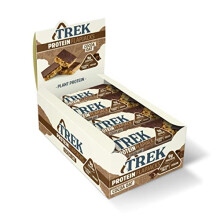 TREK High Protein Flapjack Cocoa Oat - Gluten Free - Plant Based - Vegan Snack - 50g x 16 bars