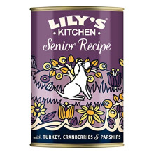 Lily's Kitchen Senior Recipe with Turkey - Natural Complete Adult Wet Dog Food, 400 g (Pack of 6)
