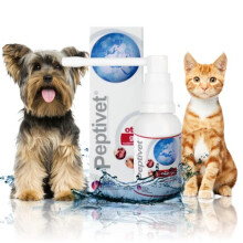 ICF Peptivet OTO Gel Ear Cleaner Gel for Dogs & Cats- Antibacterial Anti-fungal Yeast Management - Red Itchy Skin Relief - Easy to Use - 25 ml