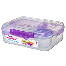 Sistema Bento Box TO GO | Lunch Box with Yoghurt/Fruit Pot | 1.65 L | BPA-Free | Assorted Colours (Varies by Pack) | 1 Count
