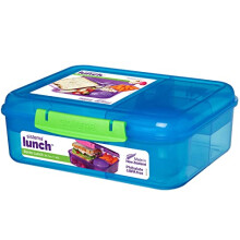 Sistema Bento Box TO GO | Lunch Box with Yoghurt/Fruit Pot | 1.65 L | BPA-Free | Assorted Colours (Varies by Pack) | Recyclable with TerraCycle? | 1