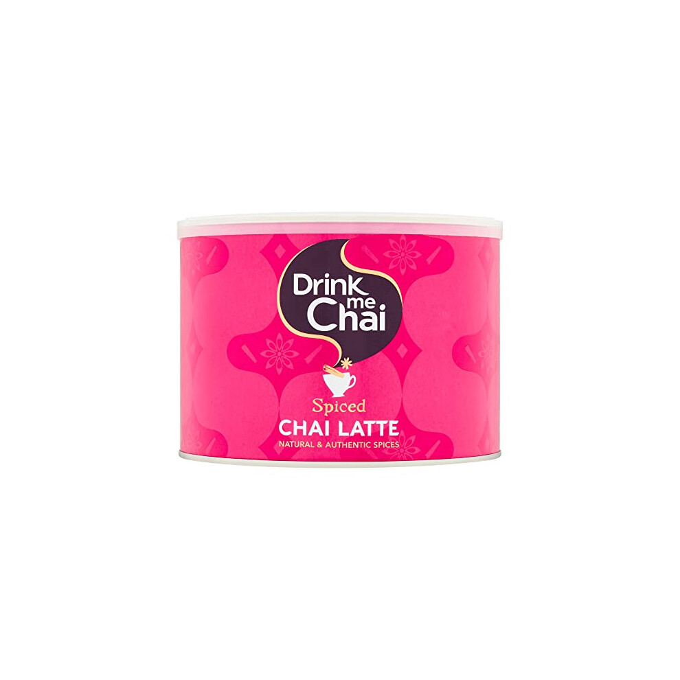 Drink Me Chai Spiced Chai Latte 1kg (Pack of 1) - Just Add Water, Chai Latte Powder (50 servings)