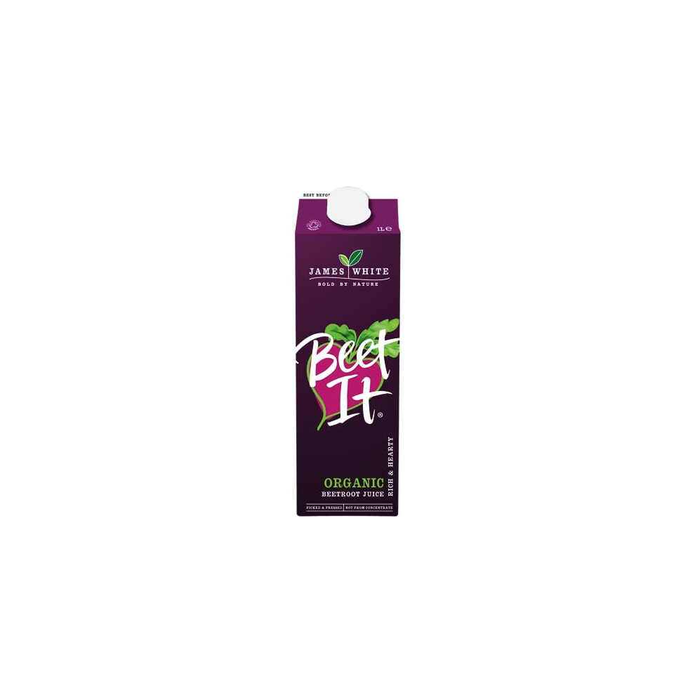 Beet It Organic Beetroot Juice - 8 X 1L (Picked & Pressed) 90% Beetroot + 10% Apple, Soil Association Certified - 271T
