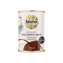 Biona Organic Coconut Milk 400 ml, Pack of 6 - Dairy Free, Naturally Vegan - Pressed from Coconut Kernels - For Cooking and Baking - Vegan Alternative