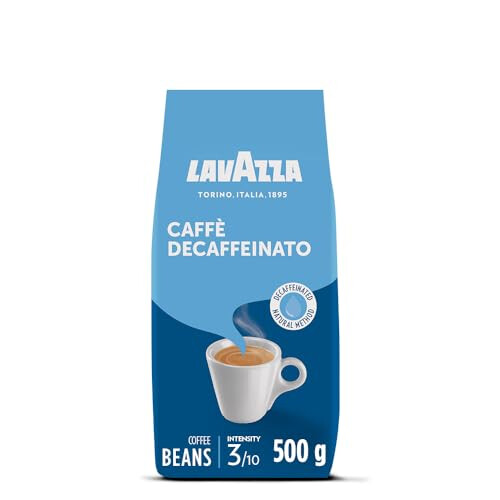 Lavazza, Caff? Decaffeinato, Coffee Beans, Ideal for Espresso or Superautomatic Coffee Machines, Aromatic Notes of Dried Fruits, Arabica and Robusta,