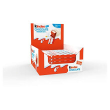 Kinder Chocolate Medium Bars, Bulk Chocolate Gift Box, Fine Milk Chocolate Bar with a Milky Filling, Pack of 36 (450g)