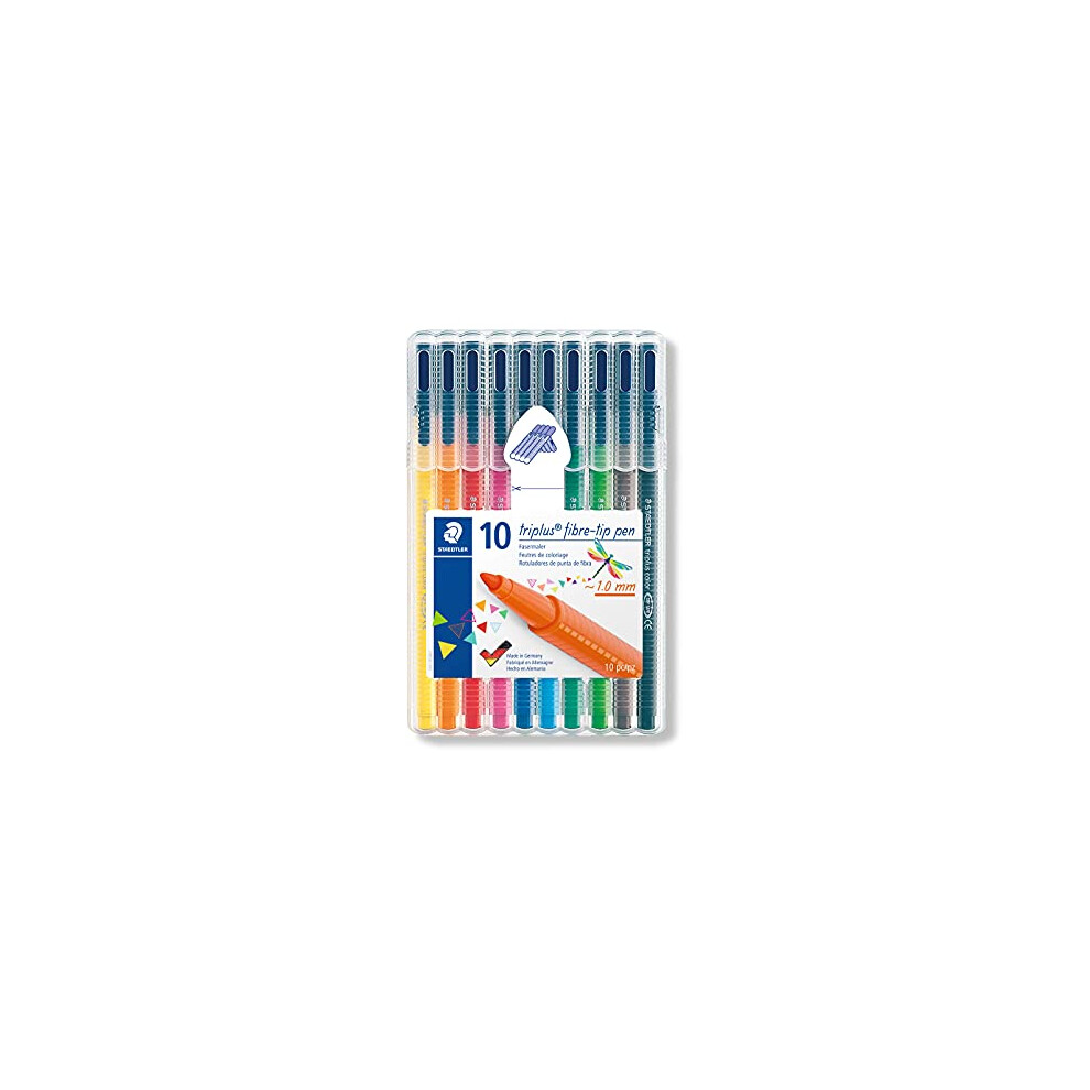 STAEDTLER 323 Triplus Colour Fibre-Tip Pens, 1.0 mm, Assorted Colours ...