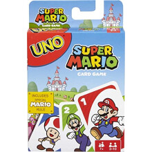 UNO Super Mario Card Game Animated Character Themed Collector Deck 112 Cards with Character Images, Gift for Kids Ages 7 Years Old & Up, DRD00