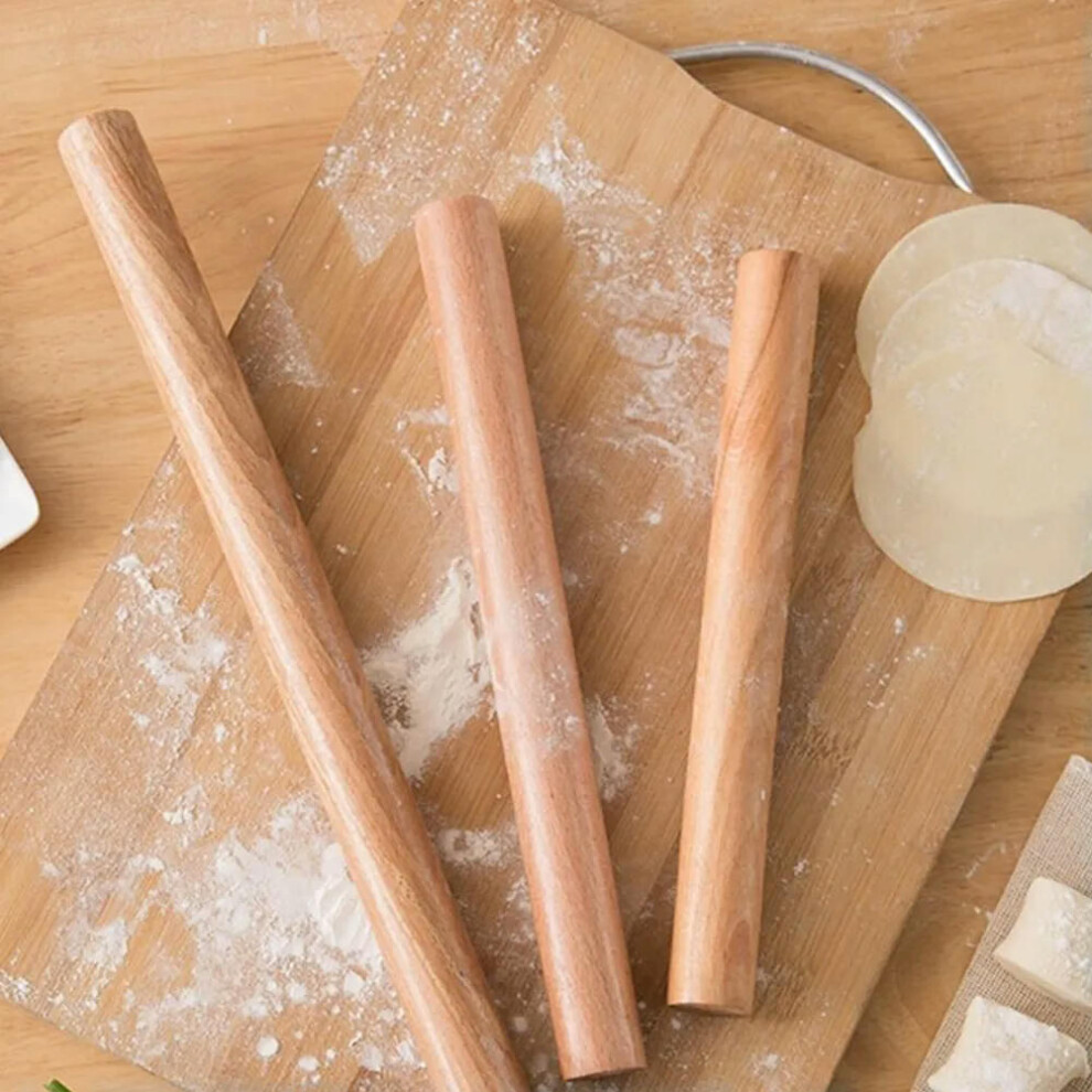 (25cm) 2024 New Beech Solid Wood Household Dumpling Skin Mini Rolling Pins Pin Stick Dough Baking Tool Gadgets Roller Kitchen