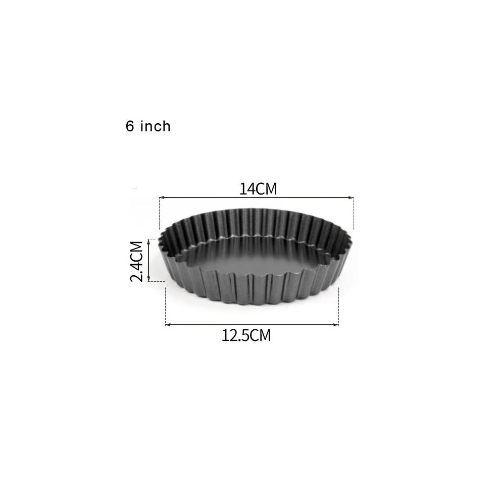 (6 inch) Fluted Pie Tart Pan Mold Baking Removable Bottom Nonstick Quiche Tool Rectangle Bakeware template Dishes Cake Pans GYH