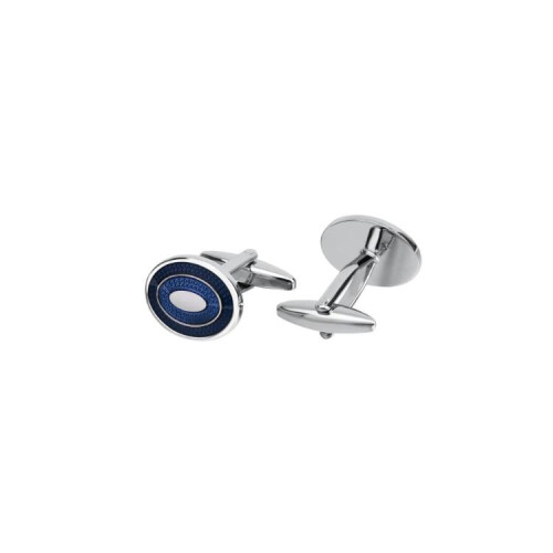 Luxury Blue Oval Round Cufflinks Premium Quality Stunning Design 1