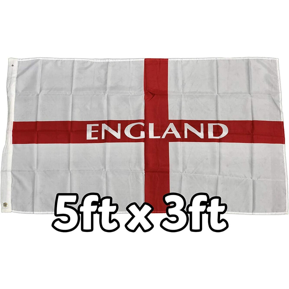 Pms International England St Georges Flag - 5Ft X 3Ft White/Red