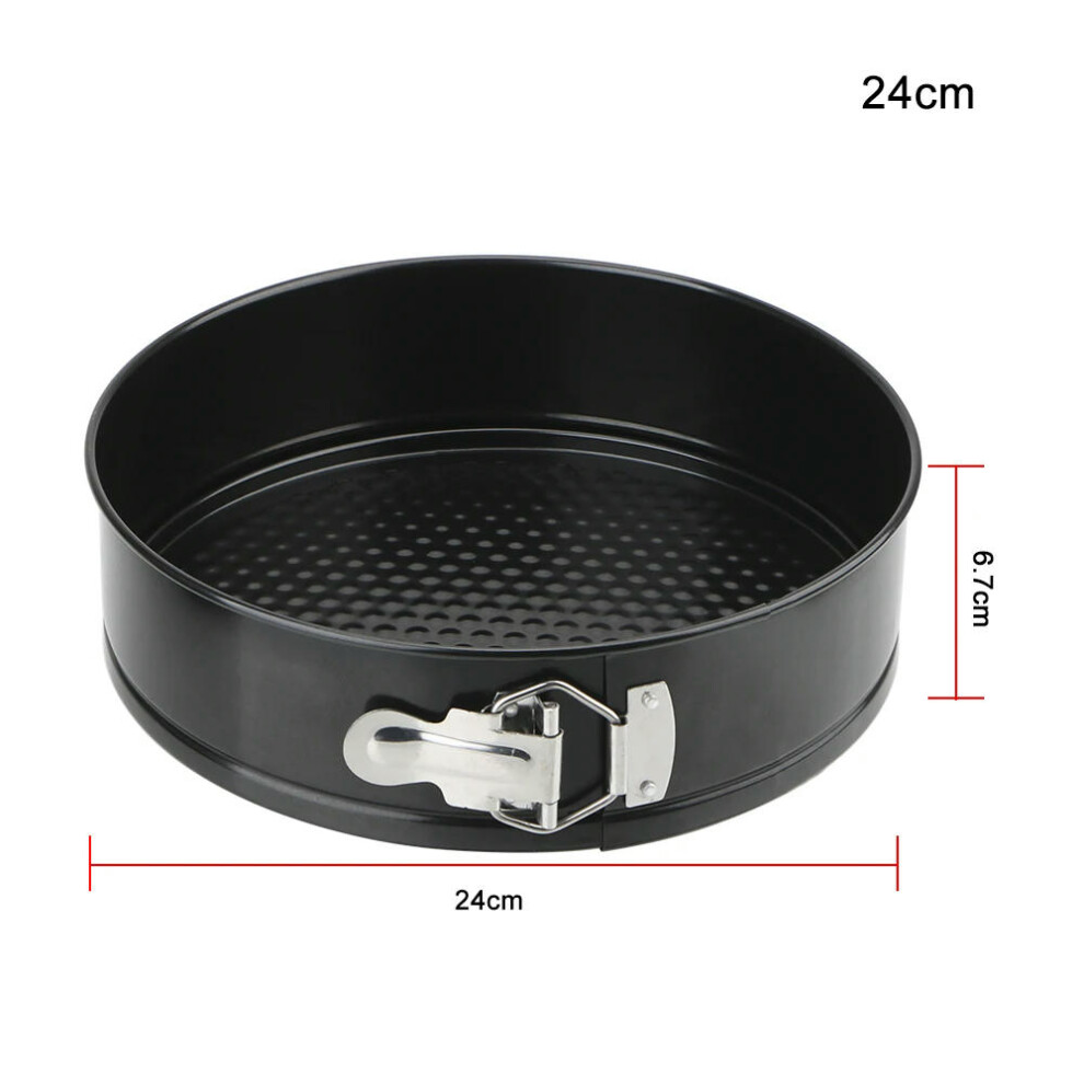 (24cm) Non-Stick Metal Bake Mould Kitchen Accessories Round Cake Pan Bakeware Removable Bottom Carbon Steel Cakes Molds