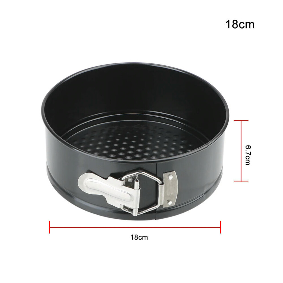 (18cm) Non-Stick Metal Bake Mould Kitchen Accessories Round Cake Pan Bakeware Removable Bottom Carbon Steel Cakes Molds