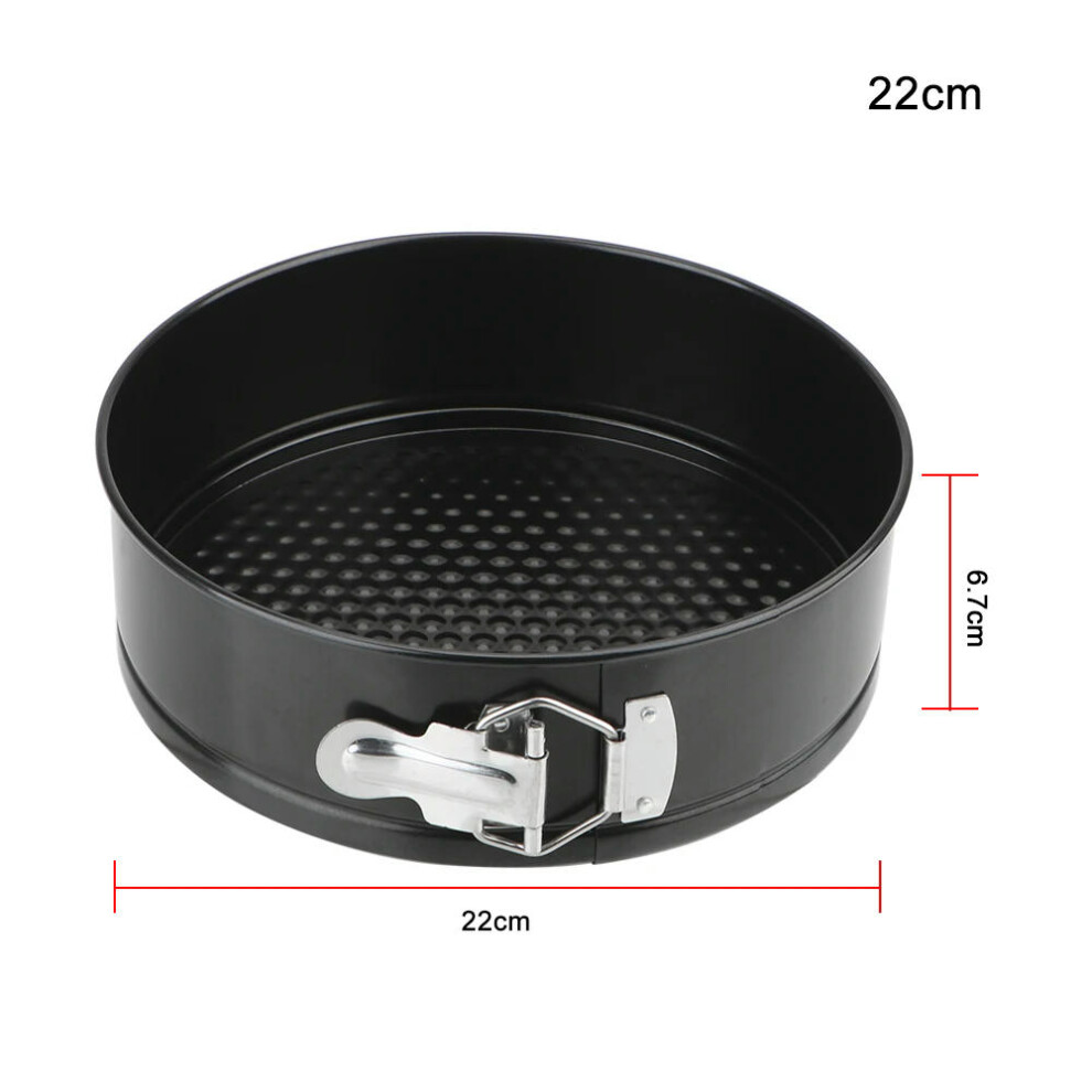 (22cm) Non-Stick Metal Bake Mould Kitchen Accessories Round Cake Pan Bakeware Removable Bottom Carbon Steel Cakes Molds