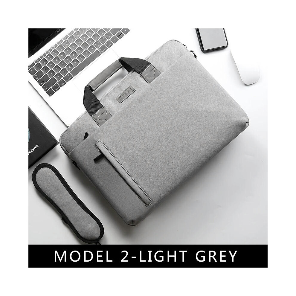 Photos - Travel Bags  Laptop Bag case 13.3 14 15.6 17.3 inch Waterproof Notebook Bag for Macbook Air Pro 13 15 Comput(MODEL 2-LIGHT GREY, 14inch)