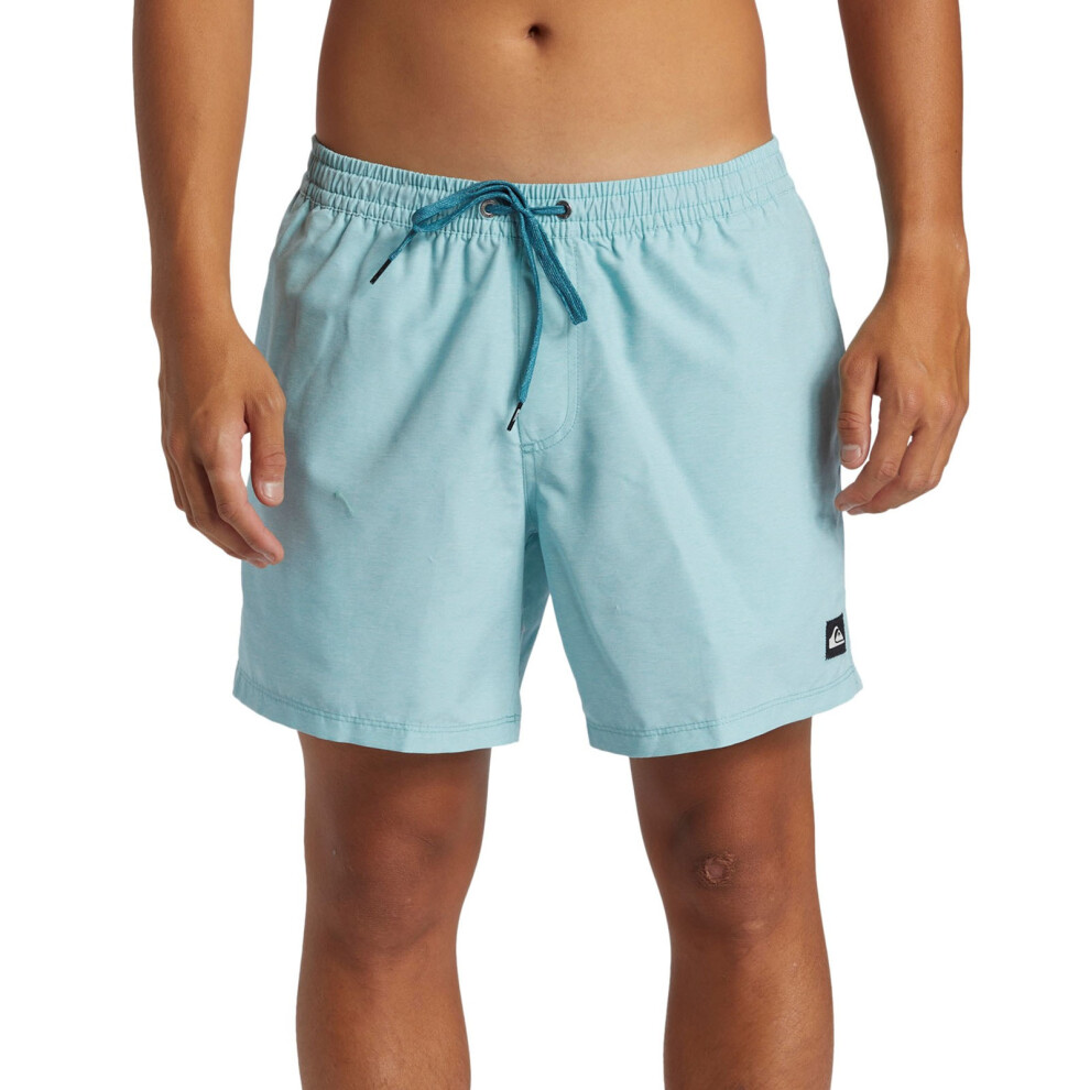 (L, Marine Blue) Quiksilver Mens Everyday Delux Volley 15" Swim Swimming Trunks Shorts