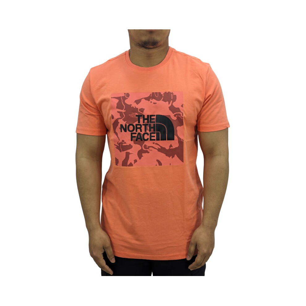 (Coral, S) The North Face 009006 Mens Graphic T Shirts