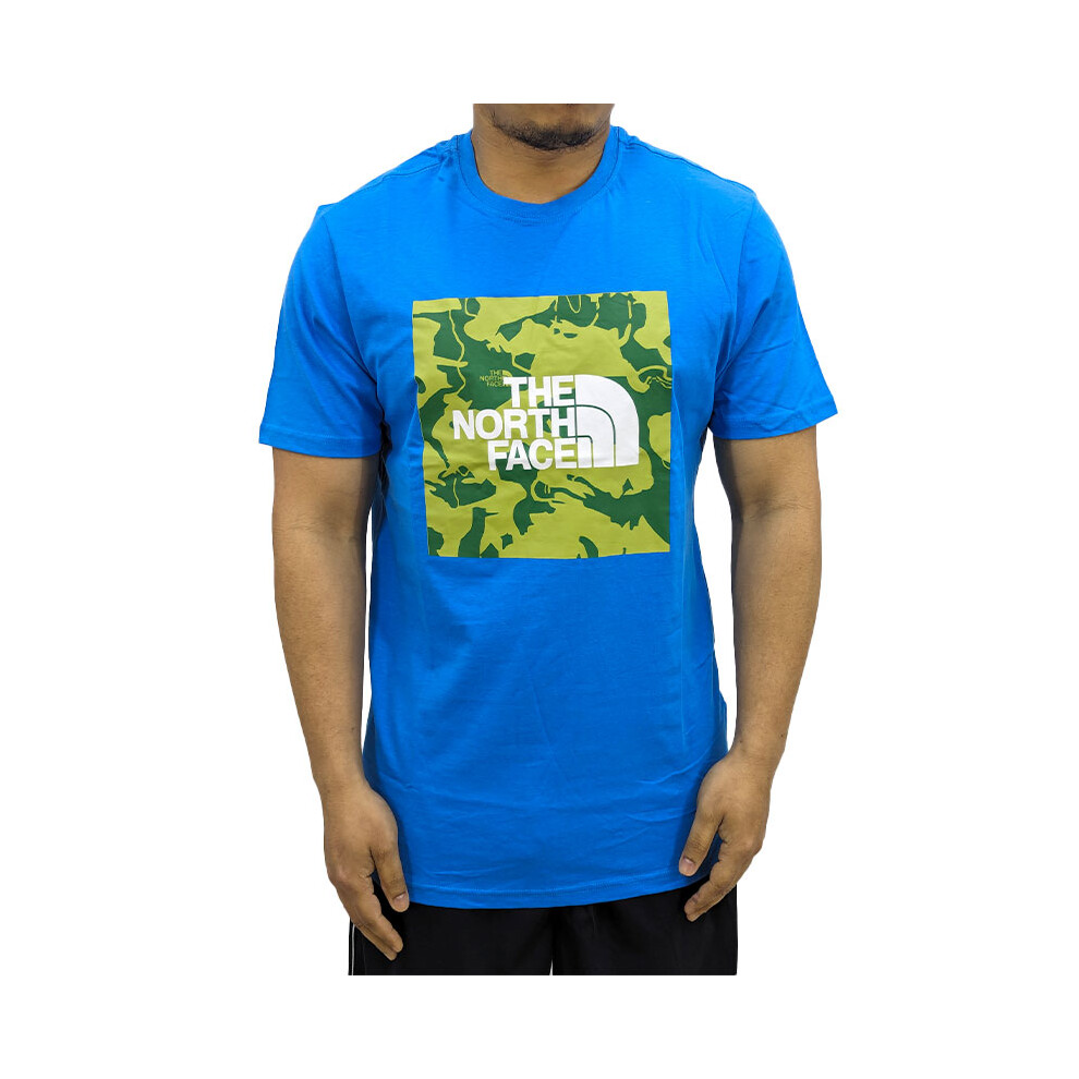 (Blue, S) The North Face 009006 Mens Graphic T Shirts